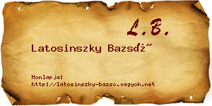 Latosinszky Bazsó névjegykártya